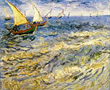 Seascape at Saintes-Marie - Vincent van Gogh reproduction oil painting