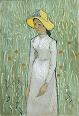 Girl in White 1890 - Vincent van Gogh reproduction oil painting