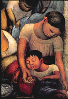Mother and child Sleeping - Diego Rivera
