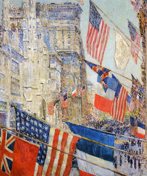 Allies Day 1917 - Childe Hassam reproduction oil painting