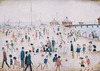 At the Seaside - L-S-Lowry reproduction oil painting