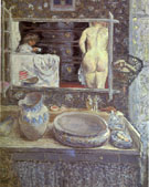 The Bathroom Mirror - Pierre Bonnard reproduction oil painting