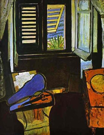 Interior with Violin 1917 - Henri Matisse reproduction oil painting