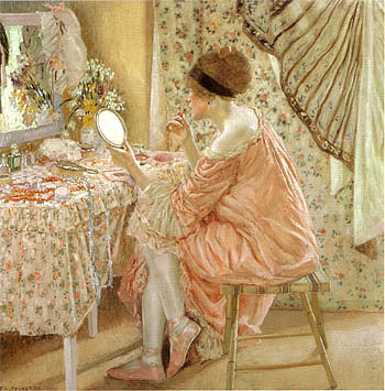 Before Her Appearance La Toilette 1913 - Frederick Carl Frieseke reproduction oil painting