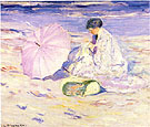 On the Beach in Corsica 1913 - Frederick Carl Frieseke reproduction oil painting