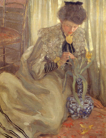 The Yellow Tulip 1902 - Frederick Carl Frieseke reproduction oil painting