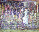 Hollyhocks - Frederick Carl Frieseke