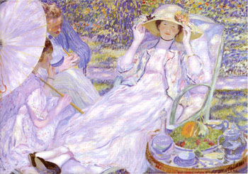 The House of Tea 1914 - Frederick Carl Frieseke reproduction oil painting