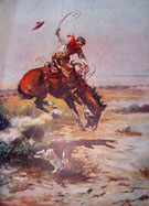 Bronco - Frederic Remington reproduction oil painting