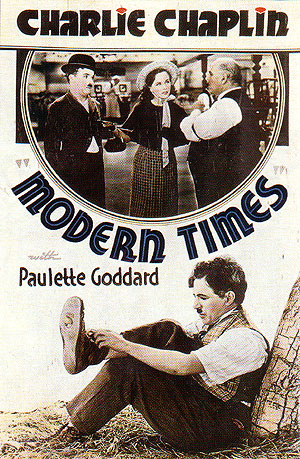 CHARLIE CHAPLIN MODERN TIMES, 1936 - Classic-Movie-Posters reproduction oil painting