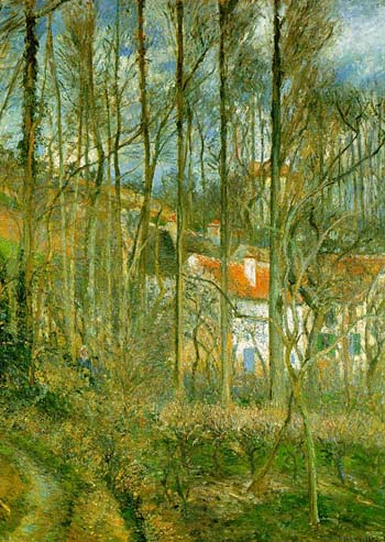 La Cote des Boeufs, the Hermitage 1877 - Camille Pissarro reproduction oil painting