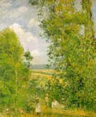 The Hermitage at Pontoise 1867 - Camille Pissarro reproduction oil painting