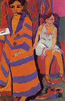 Self-Portrait with Model c1910 - Ernst Kirchner