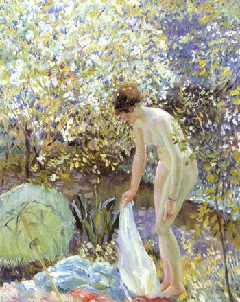 Cherry Blossoms c 1913 - Frederick Carl Frieseke reproduction oil painting