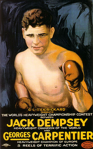 JACK DEMPSEY AND GEORGES CARPENTER, 1921 - Sporting-Movie-Posters reproduction oil painting