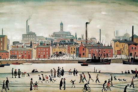 Northern River Scene 1930 - L-S-Lowry reproduction oil painting