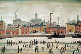 Northern River Scene 1930 - L-S-Lowry reproduction oil painting