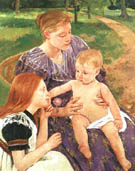 The Family 1892 - Mary Cassatt reproduction oil painting