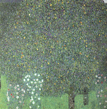 Roses under the Trees 1905 - Gustav Klimt reproduction oil painting
