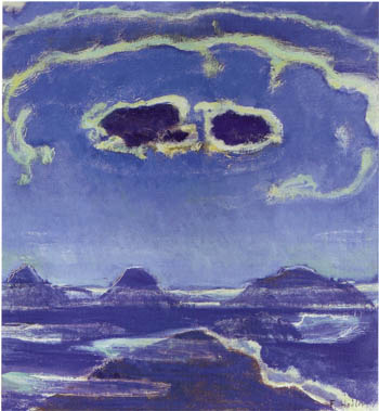 Eiger Monch and Jungfrau in the Moonlight - Ferdinand Hodler reproduction oil painting