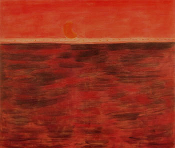 Tangerine Moon and Wine Dark Sea 1959 - Milton Avery reproduction oil painting