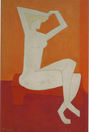 Nude Combing Hair - Milton Avery reproduction oil painting