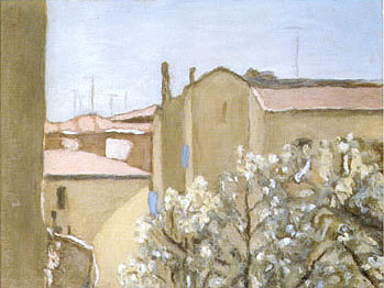 Courtyard Via Fondazza 1958 - Georgio Morandi reproduction oil painting