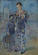 Two Acrobats with a Dog 1905 - Pablo Picasso reproduction oil painting