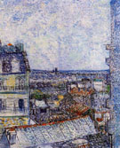 View of Paris from Vincent's Room in the Rue Lepic 1887 (2) - Vincent van Gogh reproduction oil painting