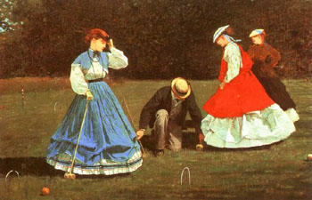 The Croquet Game 1866 - Winslow Homer reproduction oil painting