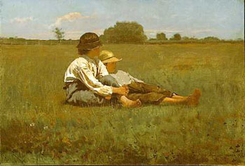 Boys in a Pasture 1874 - Winslow Homer reproduction oil painting