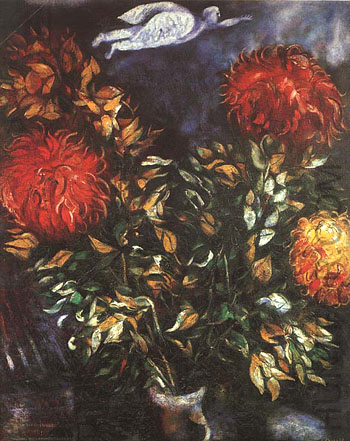 Chrysanthemums - Marc Chagall reproduction oil painting