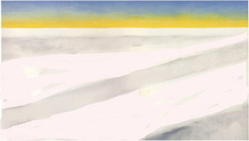 Clouds IV Yelow Horizon and Clouds 1963 - Georgia O'Keeffe reproduction oil painting
