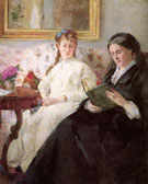 The Mother and Sister of the Artist 1869-70 - Berthe Morisot reproduction oil painting