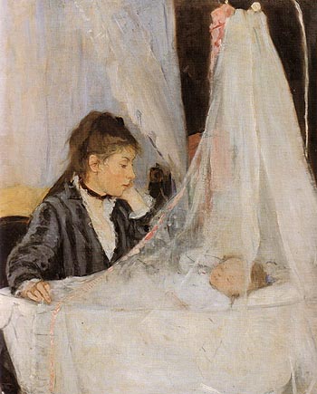 The Cradle 1872 - Berthe Morisot reproduction oil painting