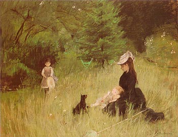 On the Lawn 1874 - Berthe Morisot reproduction oil painting