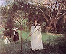 Chasing Butterflies 1874 - Berthe Morisot reproduction oil painting