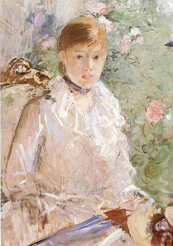 Summer Young Woman by a Window 1878 - Berthe Morisot reproduction oil painting