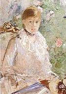 Summer Young Woman by a Window 1878 - Berthe Morisot reproduction oil painting