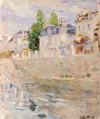 The Quay at Bougival 1883 - Berthe Morisot reproduction oil painting