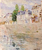 The Quay at Bougival 1883 - Berthe Morisot reproduction oil painting