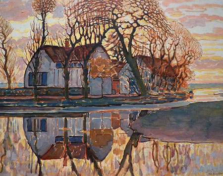 Farm at Duivendrecht 1905 - Piet Mondrian reproduction oil painting