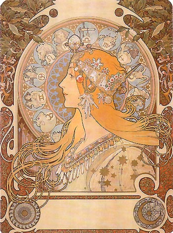 Zodiac 1896 - Alphonse Mucha reproduction oil painting