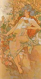 Autumn 1896 - Alphonse Mucha reproduction oil painting