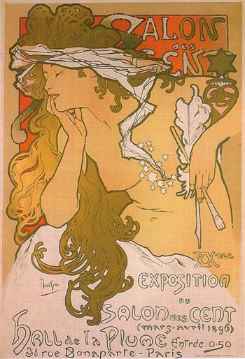 Salon des Cent 20 1896 - Alphonse Mucha reproduction oil painting