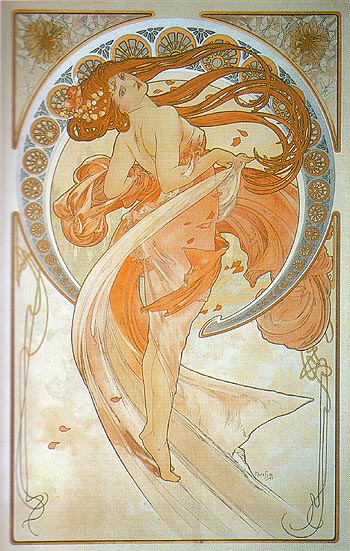 Dance 1898 - Alphonse Mucha reproduction oil painting