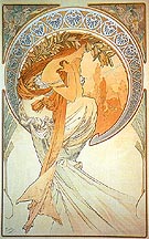 Poetry 1896 - Alphonse Mucha reproduction oil painting