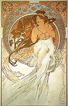 Music 1898 - Alphonse Mucha reproduction oil painting