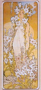 Lily 1898 - Alphonse Mucha reproduction oil painting