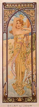 Daytime Dash 1899 - Alphonse Mucha reproduction oil painting